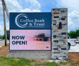 Coffee Bank & Trust LED sign