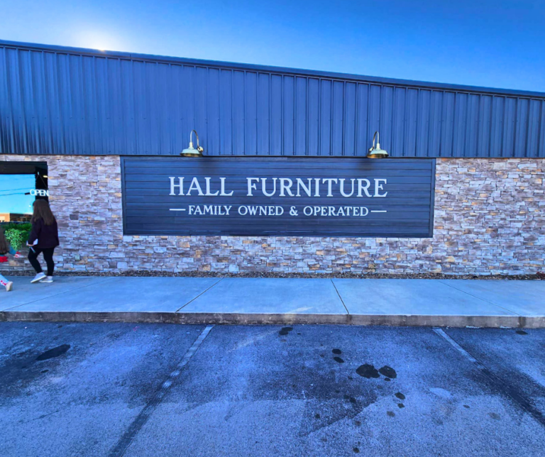 Hall Furniture sign